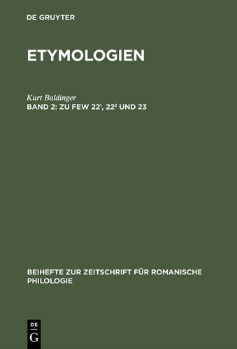 Etymologien: Zu FEW 22