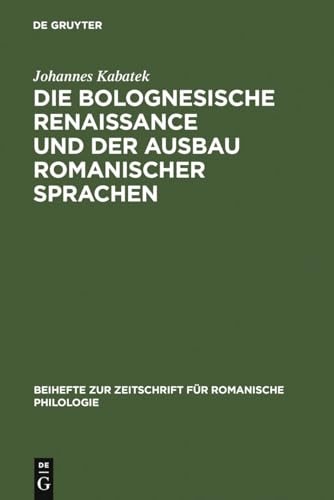Beihefte Zur Zeitschrift Für Romanische Philologie