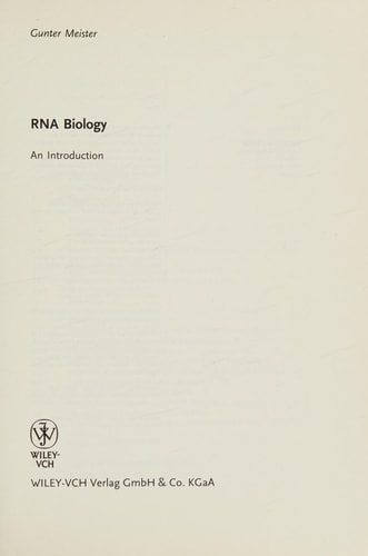 RNA Biology An Introduction