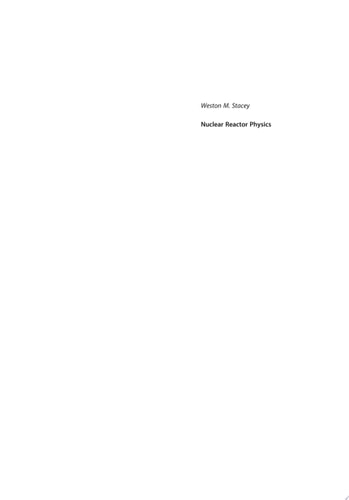 Nuclear Reactor Physics