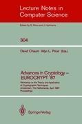 Advances in Cryptology - EUROCRYPT 87: Workshop on the Theory and Application of Cryptographic Techniques, Amsterdam, The Netherlands, April 13-15, 1987 Proceedings