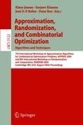 Approximation, Randomization and Combinatorial Optimization. Algorithms and Techniques: 7th International Workshop on Approximation Algorithms for Combinatorial Optimization Problems, APPROX 2004 and 8th International Workshop on Randomization and Computa