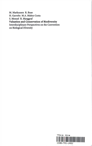 Valuation and Conservation of Biodiversity Interdisciplinary Perspectives on the Convention on Biological Diversity