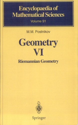 Geometry VI Riemannian Geometry