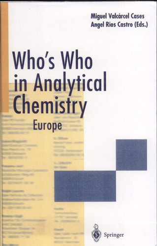 Who’s Who in Analytical Chemistry Europe