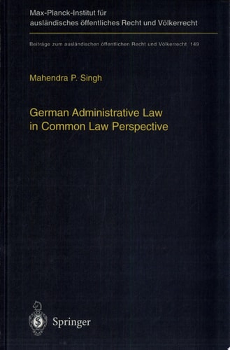 German Administrative Law in Common Law Perspective
