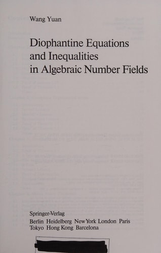 Diophantine Equations and Inequalities in Algebraic Number Fields