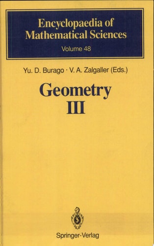 Geometry III Theory of Surfaces