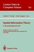 Spatial Information Theory: A Theoretical Basis for GIS: A Theoretical Basis for GIS. European Conference, COSIT93, Marciana Marina, Elba Island, Italy, September 19-22, 1993. Proceedings
