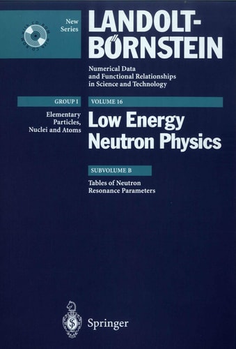 Tables of Neutron Resonance Parameters