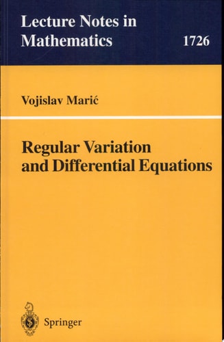 Regular Variation and Differential Equations