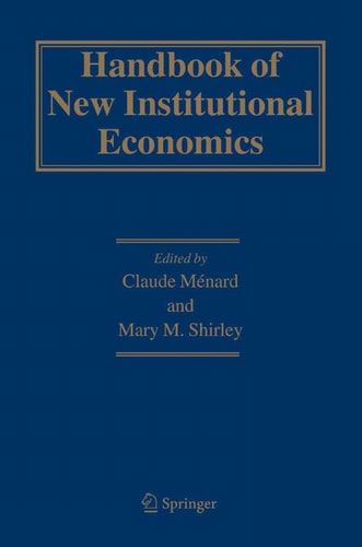 Handbook of New Institutional Economics