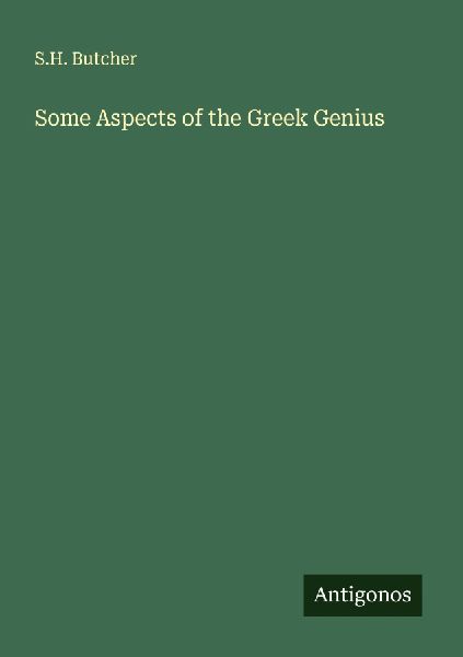 Some Aspects of the Greek Genius