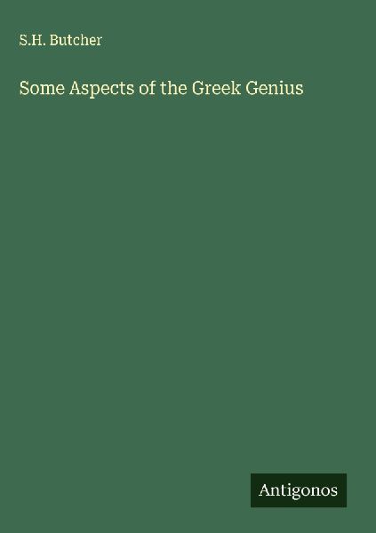Some Aspects of the Greek Genius