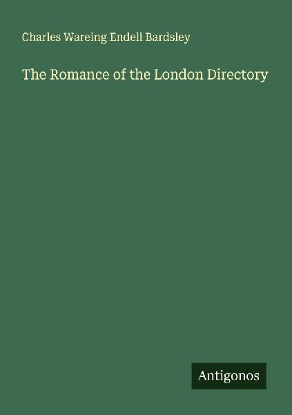 The Romance of the London Directory