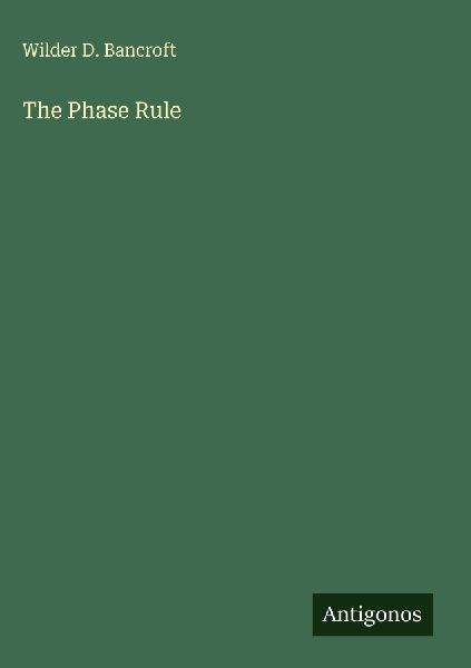 The Phase Rule