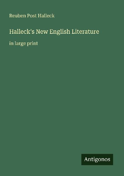Hallecks New English Literature: in large print