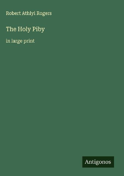 The Holy Piby: in large print