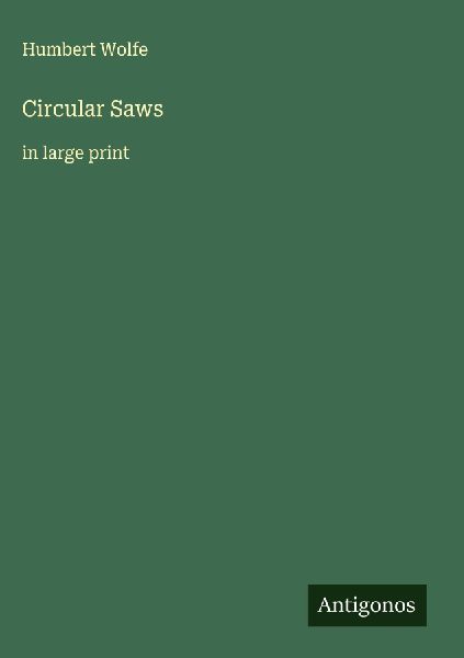 Circular Saws: in large print