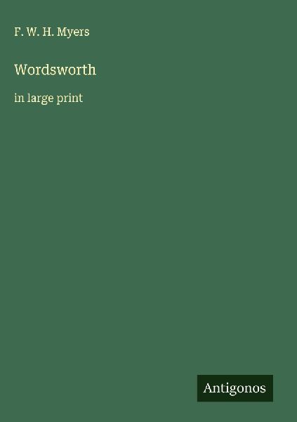 Wordsworth: in large print
