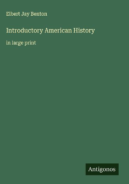 Introductory American History: in large print