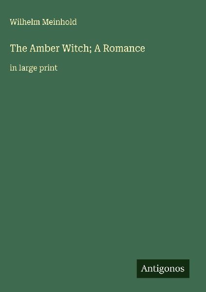 The Amber Witch; A Romance: in large print