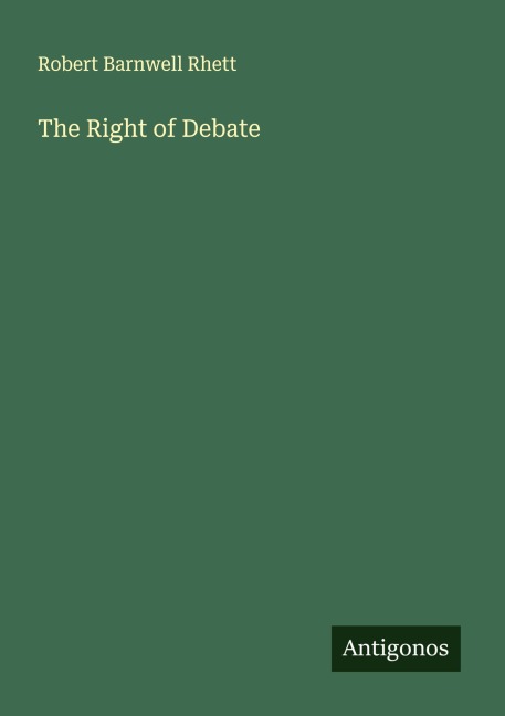 The Right of Debate