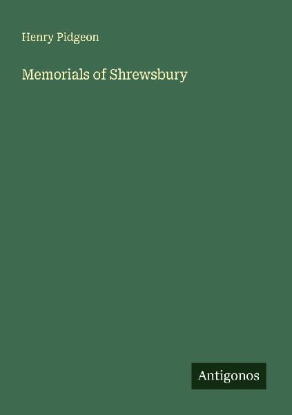 Memorials of Shrewsbury