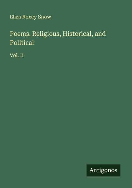 Poems. Religious, Historical, and Political: Vol. II