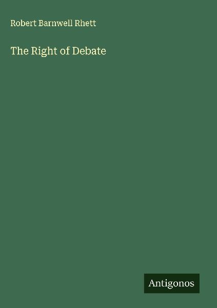 The Right of Debate