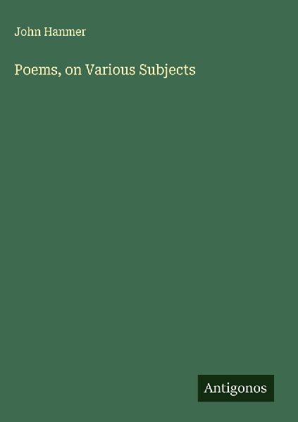Poems, on Various Subjects
