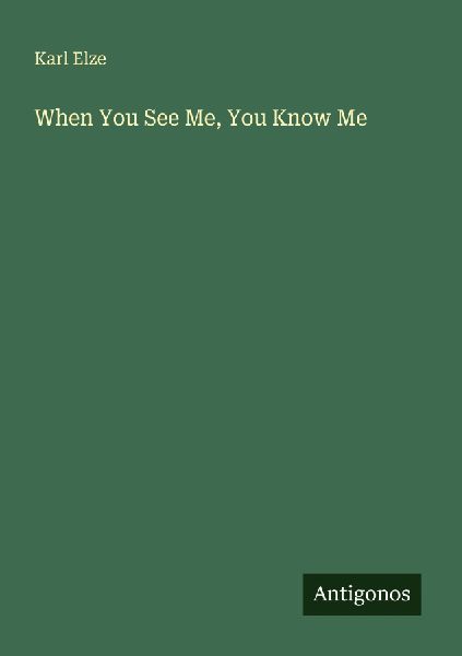 When You See Me, You Know Me