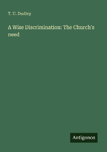 A Wise Discrimination: The Churchs need