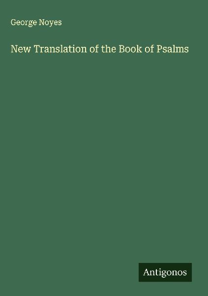 New Translation of the Book of Psalms
