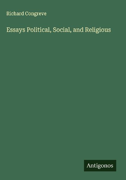 Essays Political, Social, and Religious