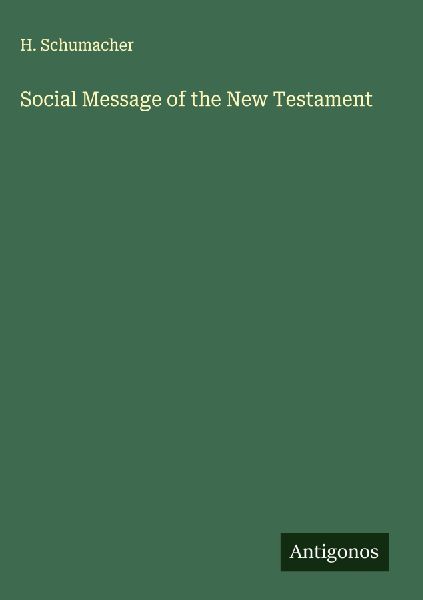 Social Message of the New Testament