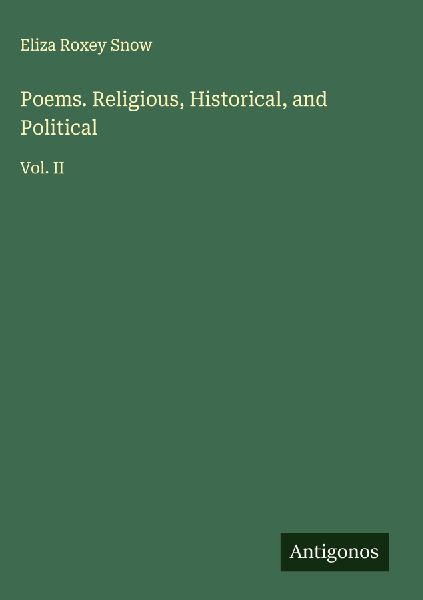 Poems. Religious, Historical, and Political: Vol. II