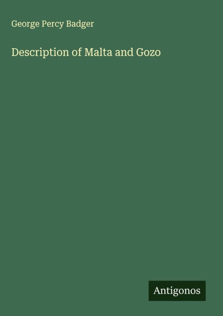 Description of Malta and Gozo