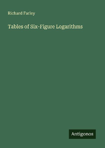 Tables of Six-Figure Logarithms