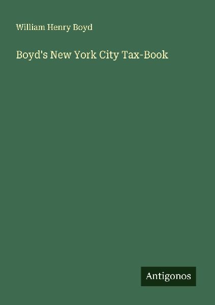 Boyds New York City Tax-Book