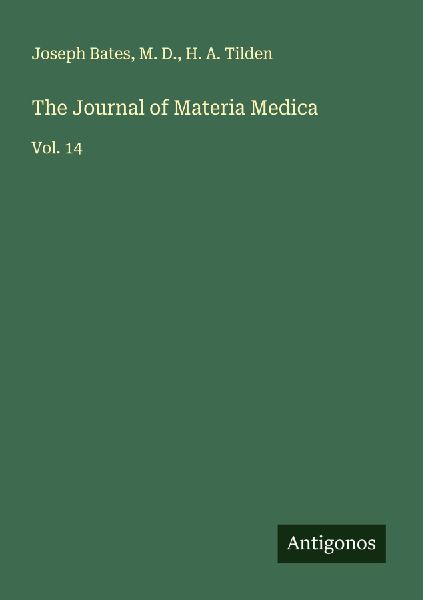 The Journal of Materia Medica: Vol. 14