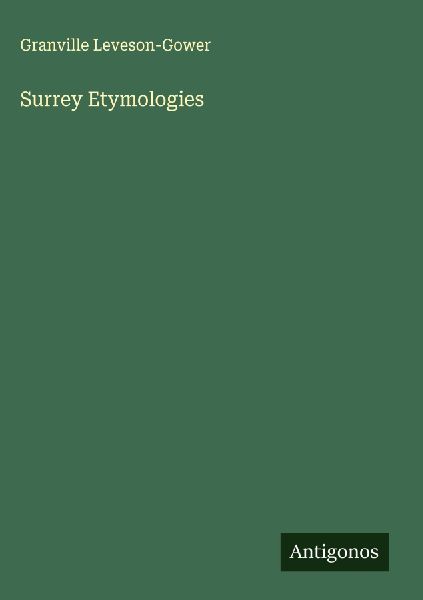 Surrey Etymologies