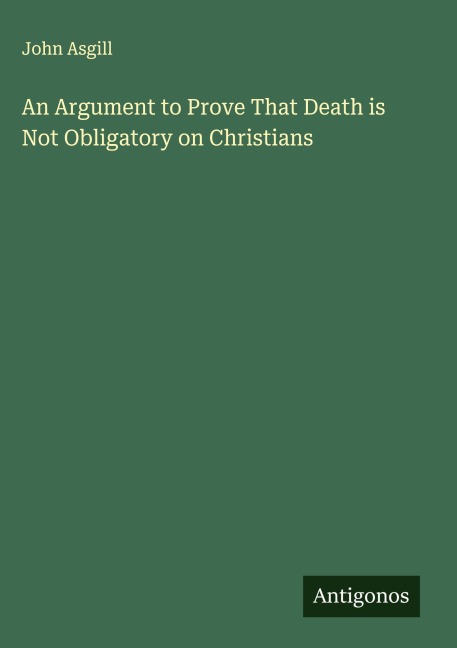 An Argument to Prove That Death is Not Obligatory on Christians