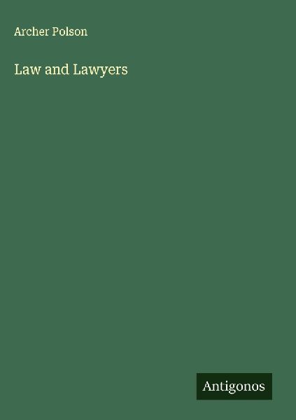 Law and Lawyers