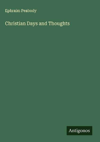 Christian Days and Thoughts
