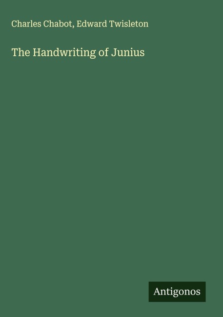 The Handwriting of Junius