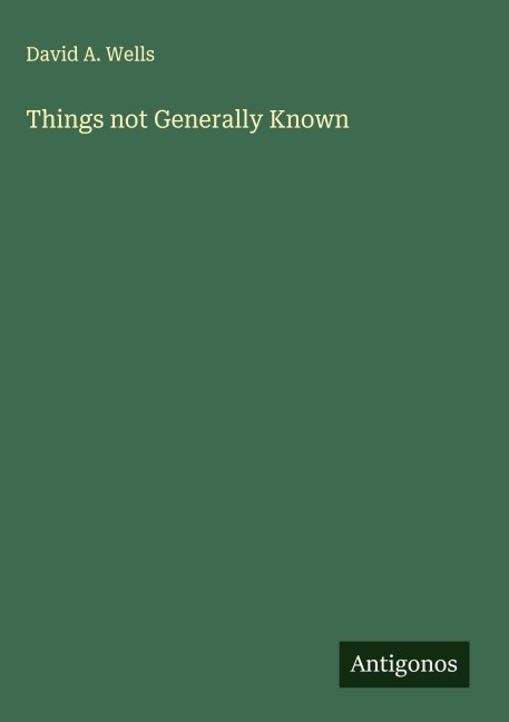 Things not Generally Known