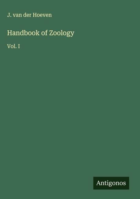 Handbook of Zoology: Vol. I