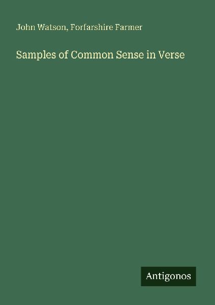 Samples of Common Sense in Verse