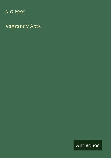 Vagrancy Acts